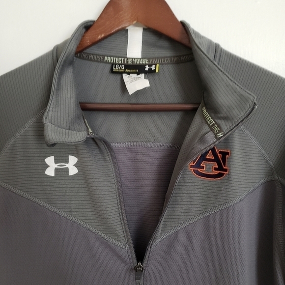 Under Armour | L Auburn University gray jacket SEC NCAA Coach Issue - Picture 5 of 14